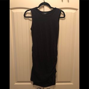 Black rouched shirt dress